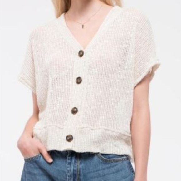 Blu Pepper Sweaters - Blu-pepper cream batwing sweater